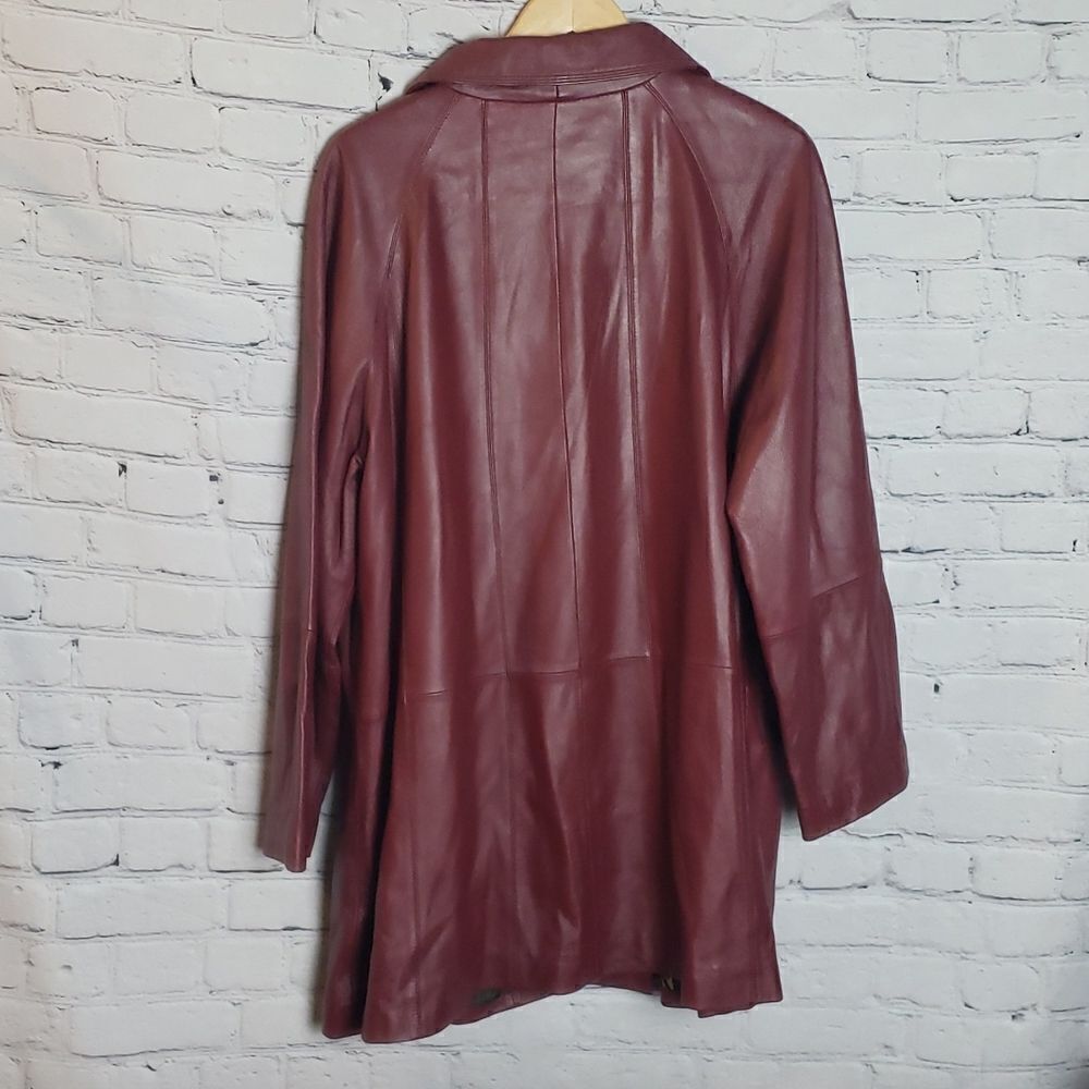 Centigrade Maroon Leather Jacket - Picture 4 of 4